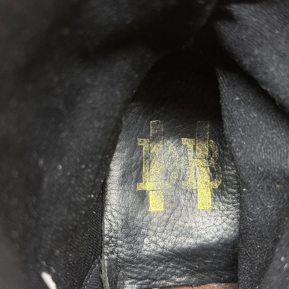 Double H Studded Harness Boots Womens 7.5 M Black Pebble Leather Short Biker - Picture 10 of 11